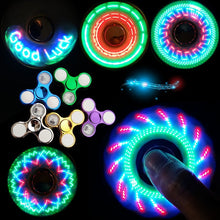 Load image into Gallery viewer, Luminous LED light Fidget Spinner Hand Top Spinners Glow in Dark Light EDC Figet Spiner Batman Finger Stress Relief Toys